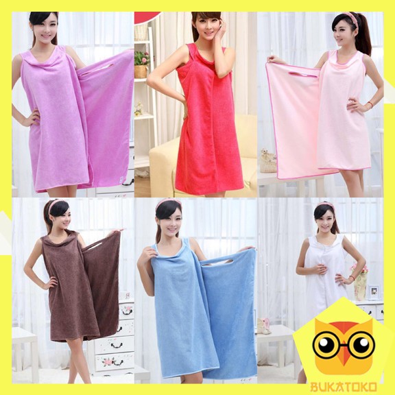 BUKATOKO HANDUK MANDI MULTIFUNGSI / WEARABLE BATH TOWEL / BAJU HANDUK KIMONO MANDI MULTIFUNGSI ...