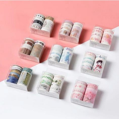 Japanese Washi Tape - Retro Vintage Series (7 roll)