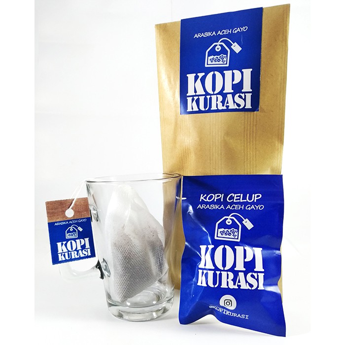 

Kopi Celup Arabika Aceh Gayo isi 3 sachet - KopiKurasi