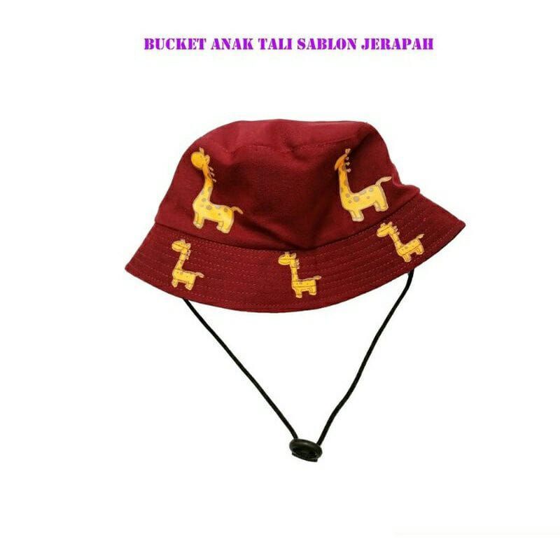 topi bucket print jerapah