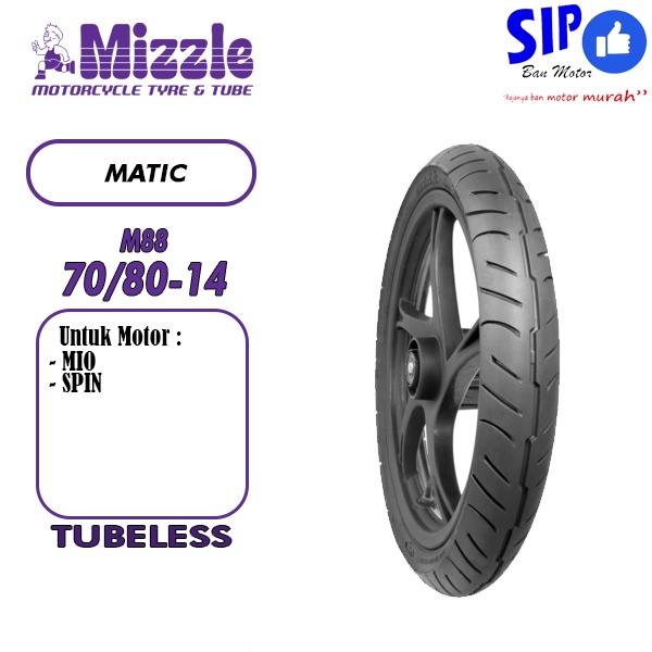 Ban motor matic Mizzle M88 70 80 14 tubeless