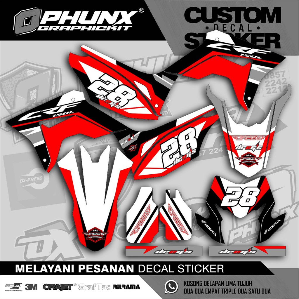 Decal CRF CUSTOM LOGO