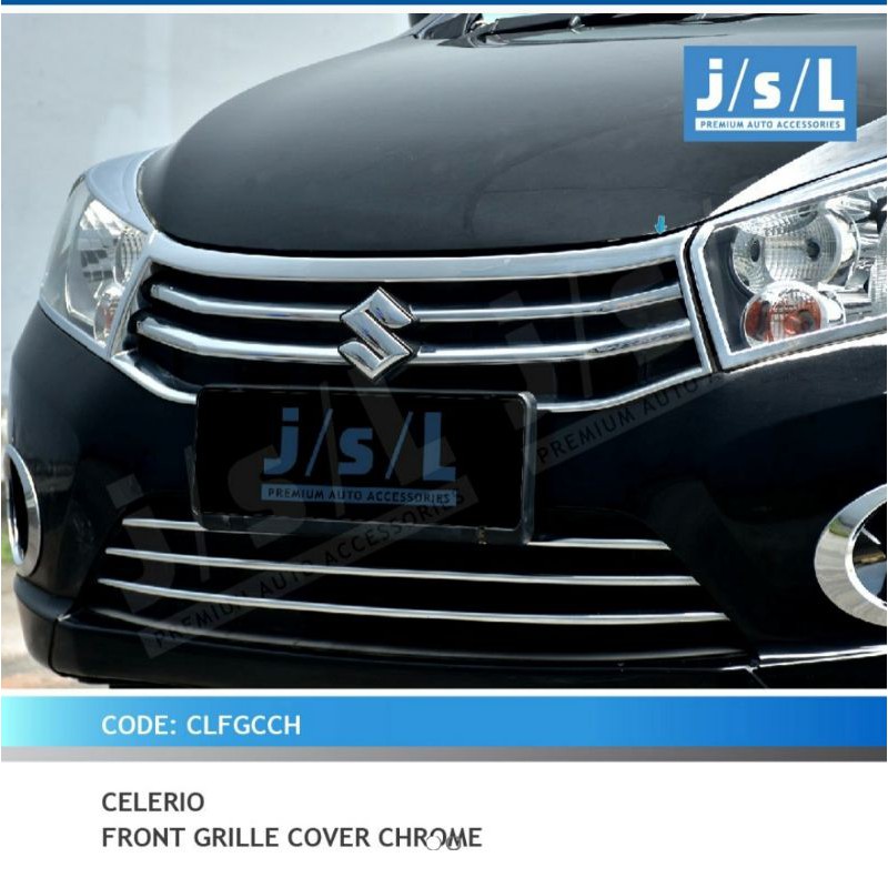 cover grill depan list grill depan Suzuki Celerio chrome jsl