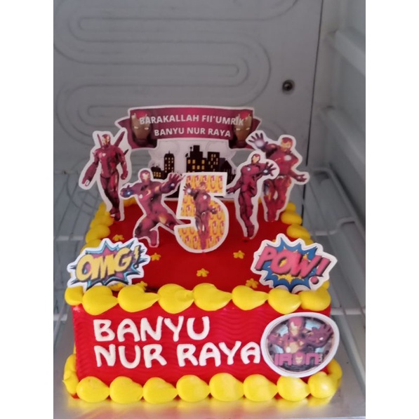 

kue ulang tahun iron man