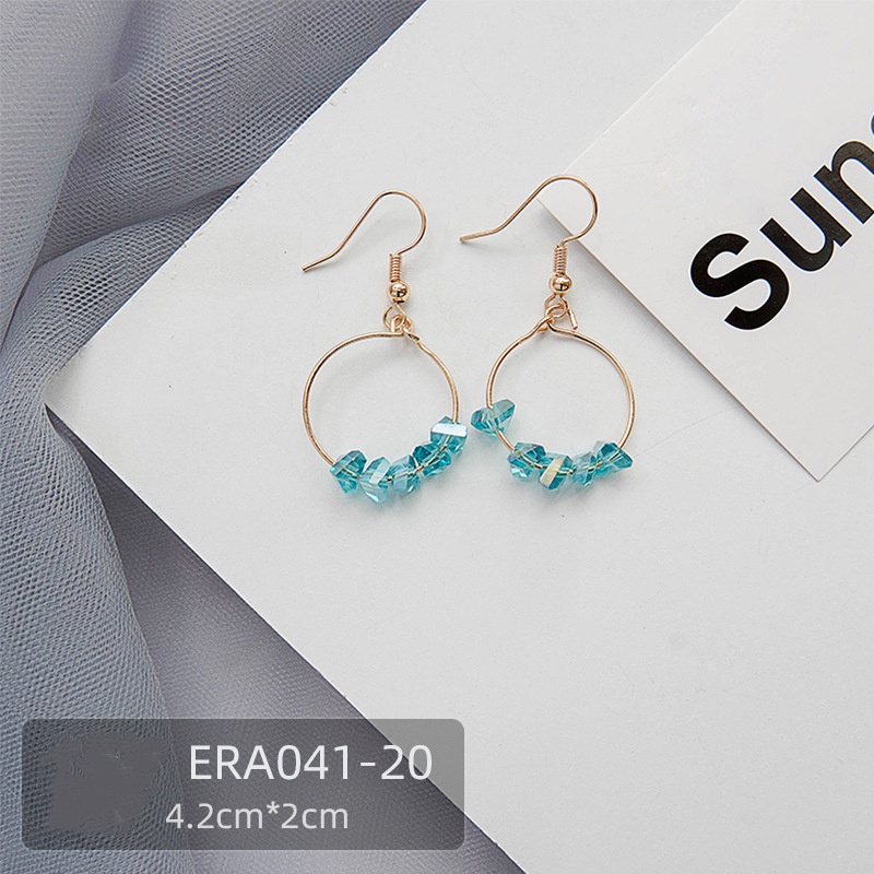 Candy Jewelry Fashion Geometric Drop Earrings Rhinestone Moon Star Heart Pearl Hoop Earring for Women Mermaid Tail Ear Studs Gold Color