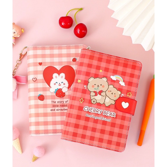 KENSHO Diary Premium Karakter Motif Lucu -120 / Notebook Lucu / Buku Catatan/ Rabbit / Kelinci / Beruang / Bear