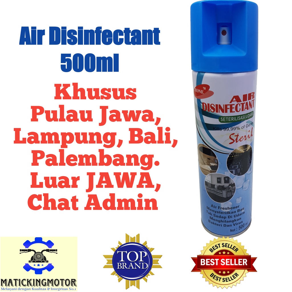 Air Disinfectant Spray Disinfektan udara anti Virus Kuman di udara Zone 500 ml