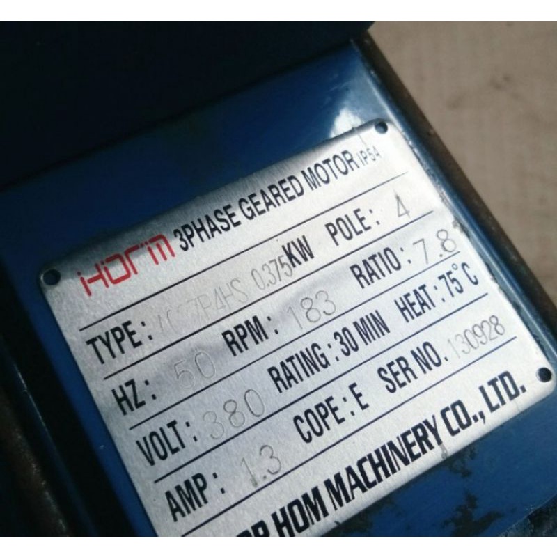 Motor GearBox 3phase 380vac - di lengkapi dgn encorder