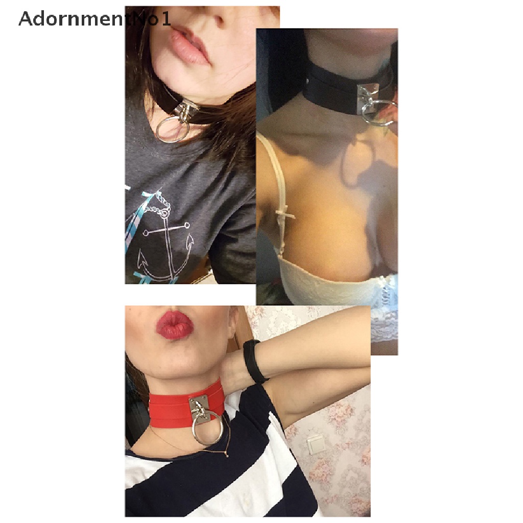 (AdornmentNo1) Kalung Choker Handmade Bahan Kulit Imitasi Model Harajuku / Punk / Gothik Untuk Wanita