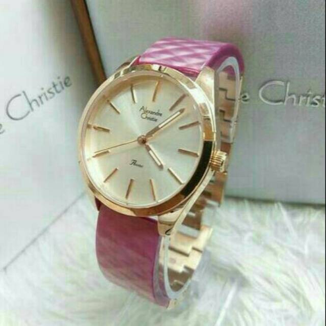 Jam Tangan Wanita Alexandre Christie 2533 Pink Rosegold