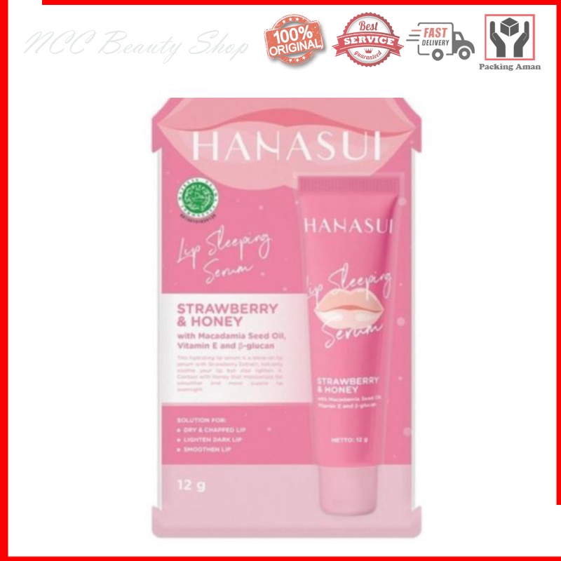 * NCC * Hanasui Lip Sleeping Serum Strawberry And Honey Lip Serum - Netto 12 gr