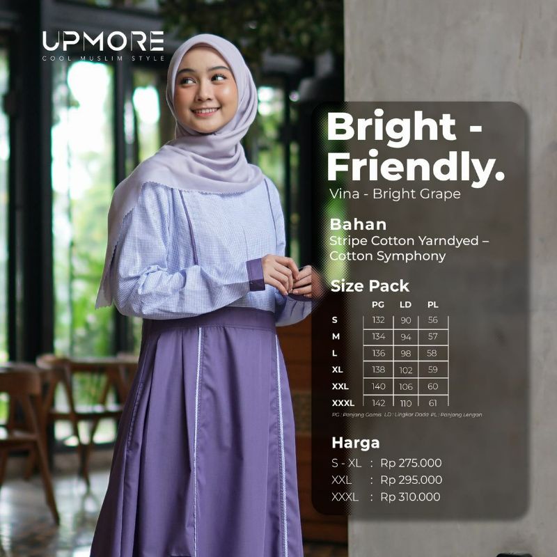 UPMORE GAMIS VINA BRIGHT GREEN DAN VINA BRIGHT GRAPE