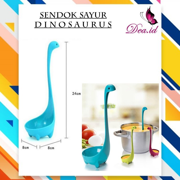 [DEASTORE] SENDOK SAYUR / SENDOK KUAH / CENTONG SPATULA DINOSAURUS ANTI TUMPAH DAN JATUH