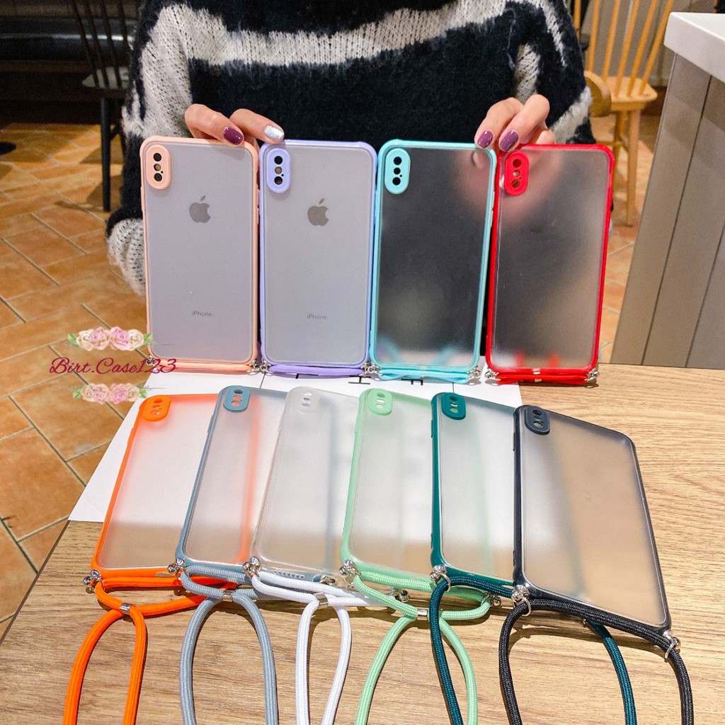 Softcase slingcase lanyard choice oppo a3s a1k a7 a5s a12 a11k f9 a15 a31 a8 a37 a39 a57 A74 BC2381