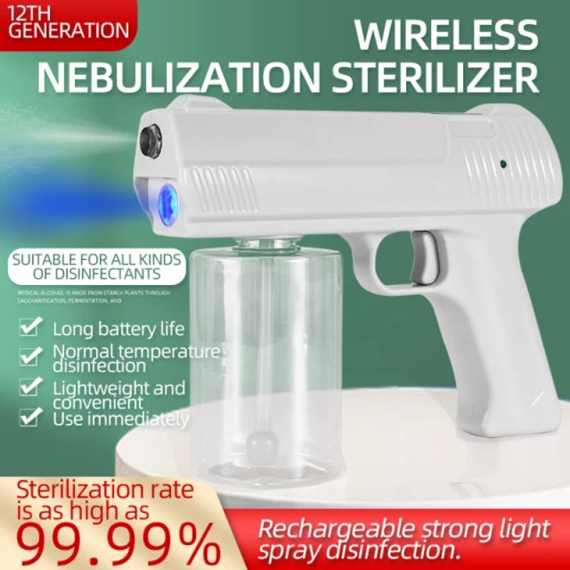 Nano Spray Gun Disinfenctant Wireless Gen 12 UV Sterilizer Gun Portable Atomizer Fogging Gun