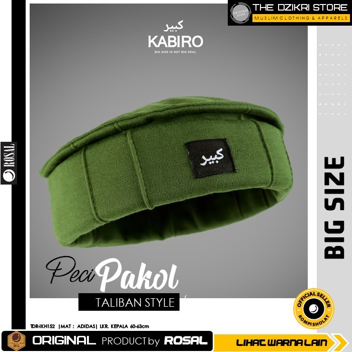 KOPYAH DEWASA PECI PAKOL KABIRO Big Size Jumbo Pria Taliban Style by ROSAL Original Army TEBAL TREND