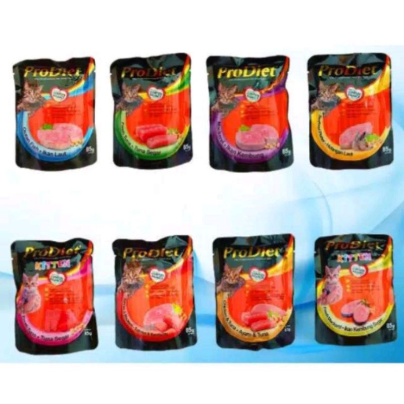 Prodiet pro diet cat pouch sachet 85gr makanan kucing basah