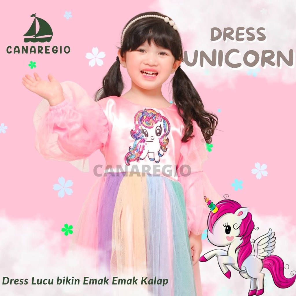 GAUN UNICORN ANAK PEREMPUAN