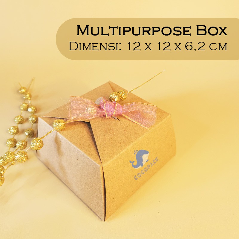 

(10 Pcs) Multipurpose Brown Kraft Box 12 x 12 x 6,2 cm