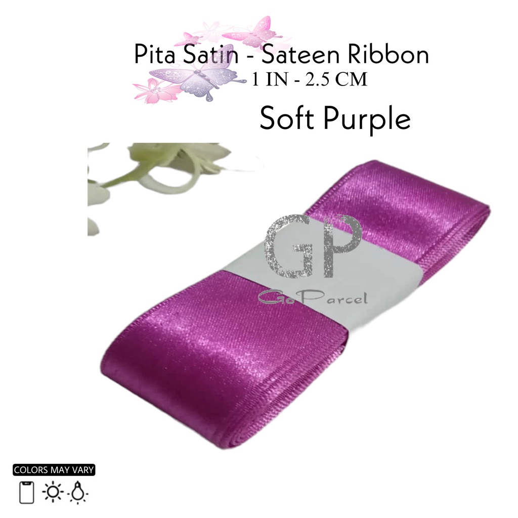 ( 3 Meter ) PITA SATIN IMPORT 25MM 40MM 50MM / PITA KADO 1IN 2,5CM SILK SATEEN GIFT RIBBON 11/2IN 4CM / PITA SATEN 2INCH 5CM