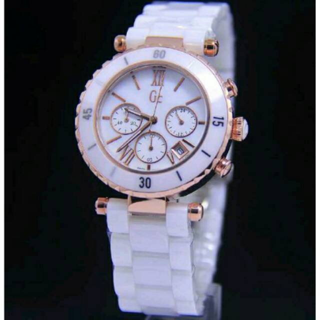 Jam Tangan Gc Keramik Crono Aktif / Jam Tangan Wanita Keramik / Jam Tangan Keramik