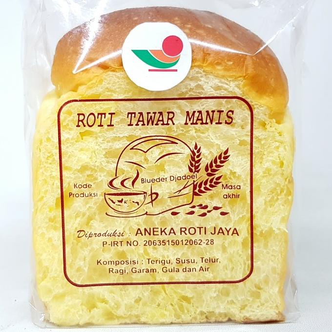 

~~~~~] ANEKA ROTI JAYA ROTI TAWAR MANIS 120gr | BLUDER DJADOEL KUE BASAH