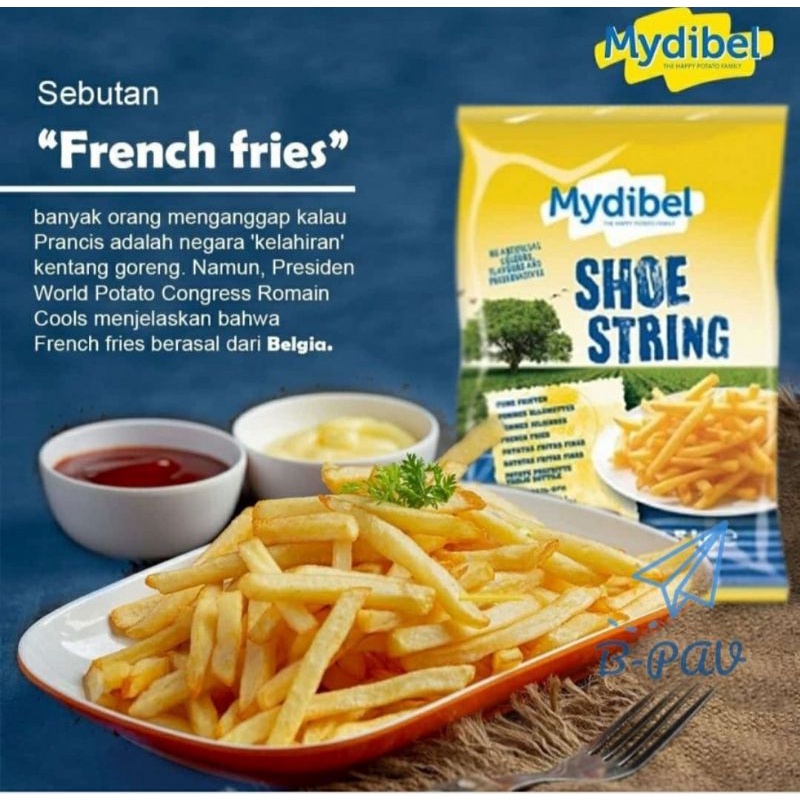 Kentang goreng shoestring mydibel 500g, 1kg ,dan 2,5kg