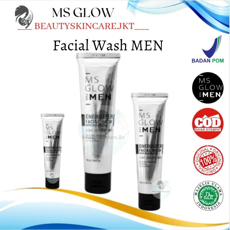 Ms Glow For Men Facial Wash | Sabun Cuci Muka Pria Ms Glow Men