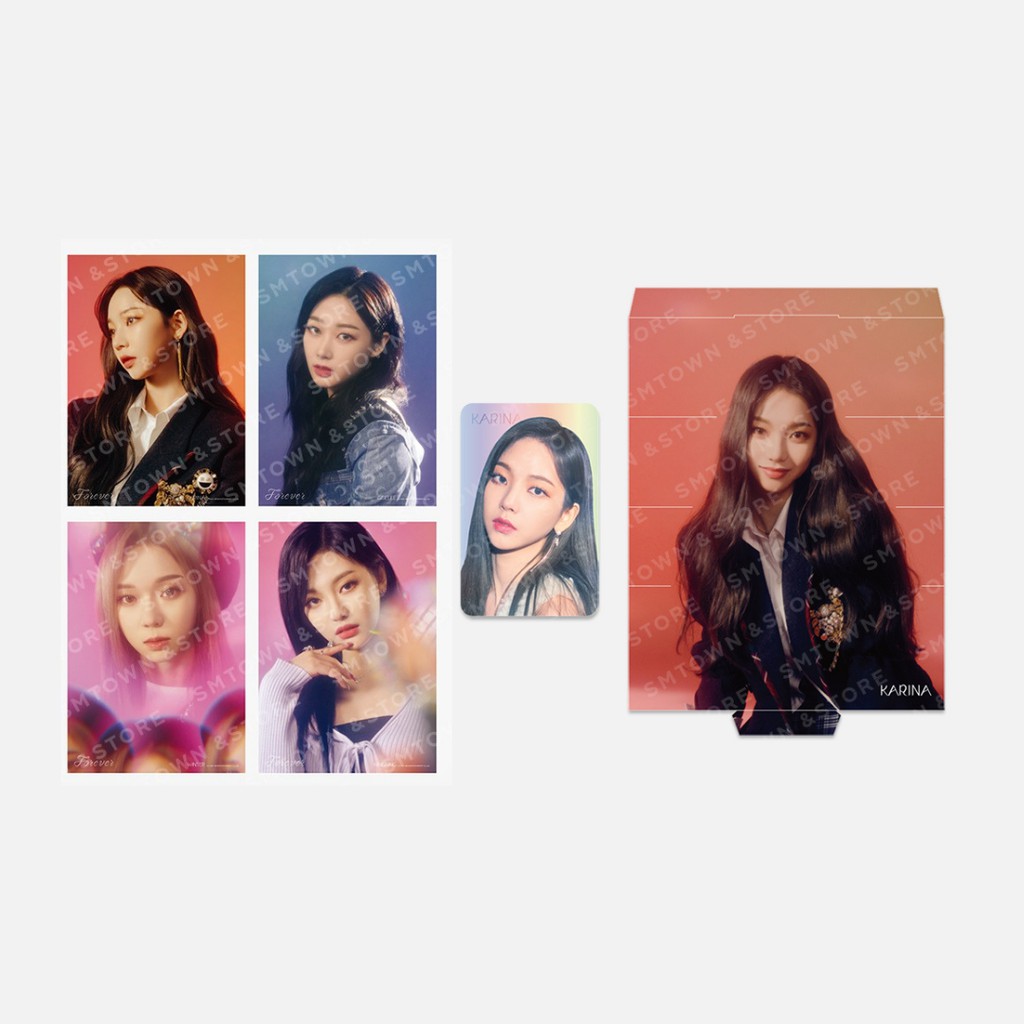 [PO] AESPA FOREVER MERCH(MD)- 4x6 Photo (A4) / Hologram Photocard Set KARINA/WINTER/GISELLE/NINGNING