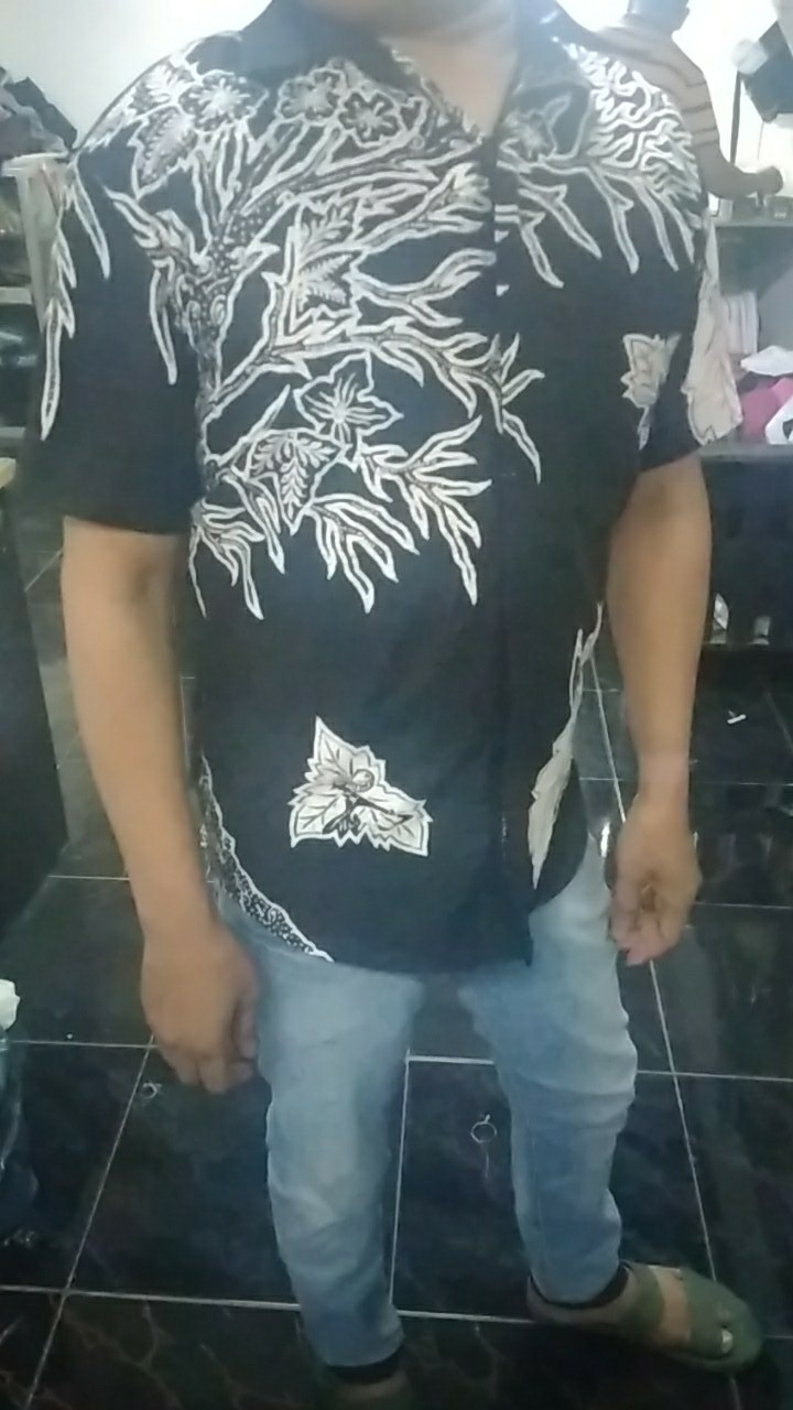 M L Xl Xxl 3l 4l 5l Bswart Batik Hrb026 Kenongo Hem Pendek Padi Pekalongan Batik Pria Murah Terlaris