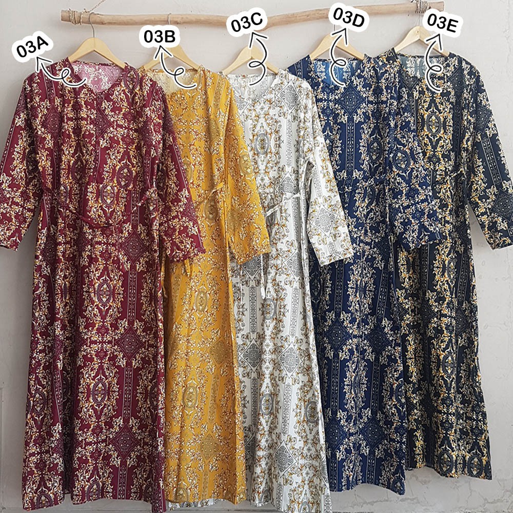 [katalog 6] GAMIS KATUN MOTIV SULTAN VINTAGE ETNIK / Gamis Katun Motif Busui