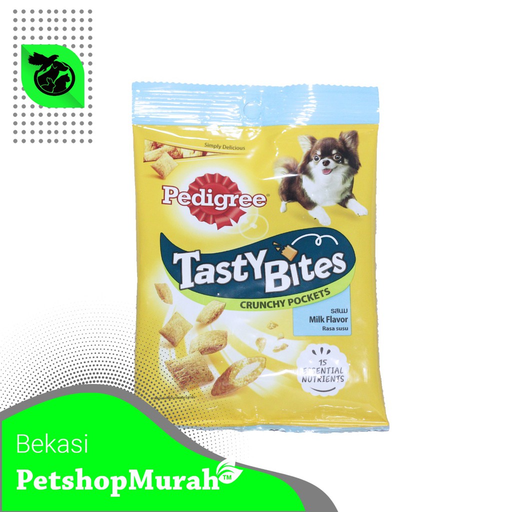 Makanan anjing Pedigree Tasty bites Snack Cemilan Dog dry food 60 gr