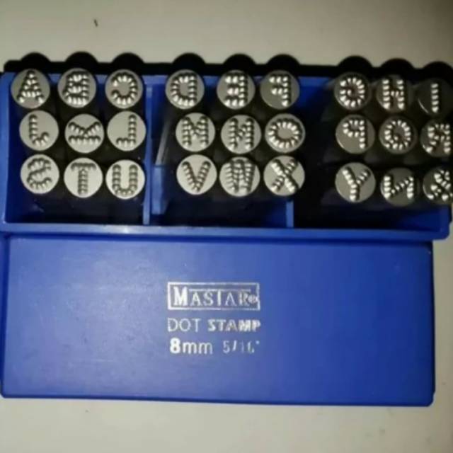 

Huruf Ketok model bintik 5 mm A - Z Letter punch Mastar