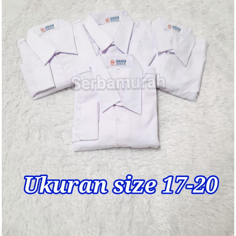 baju putih polos panjang sekolah smp/sma kemeja putih polos sekolah