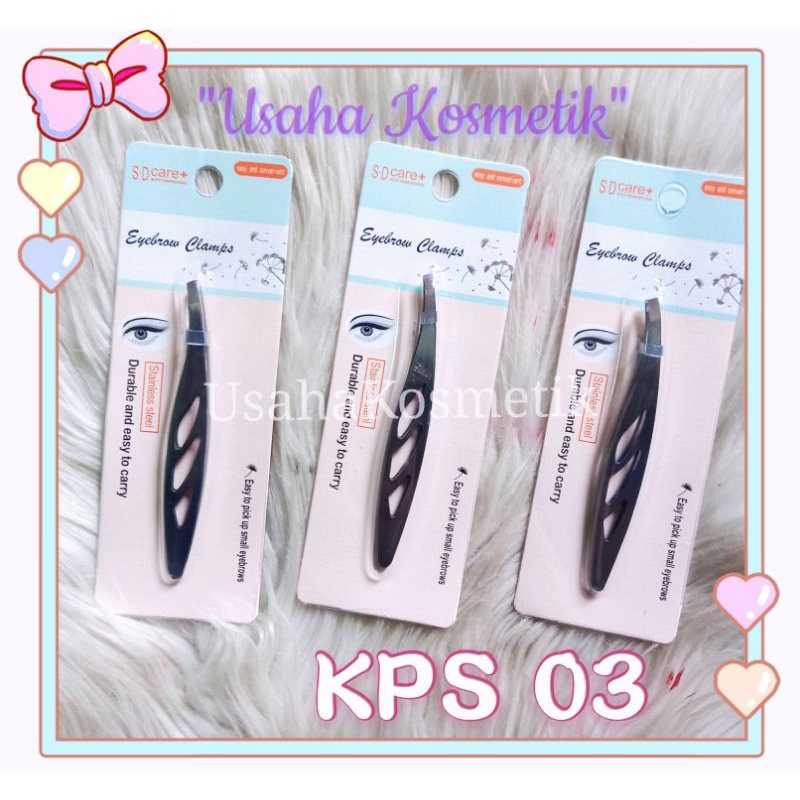 ECER!! PINSET ALIS STAINLESS  / BULU MATA / PENCABUT BULU ALIS KPS 01