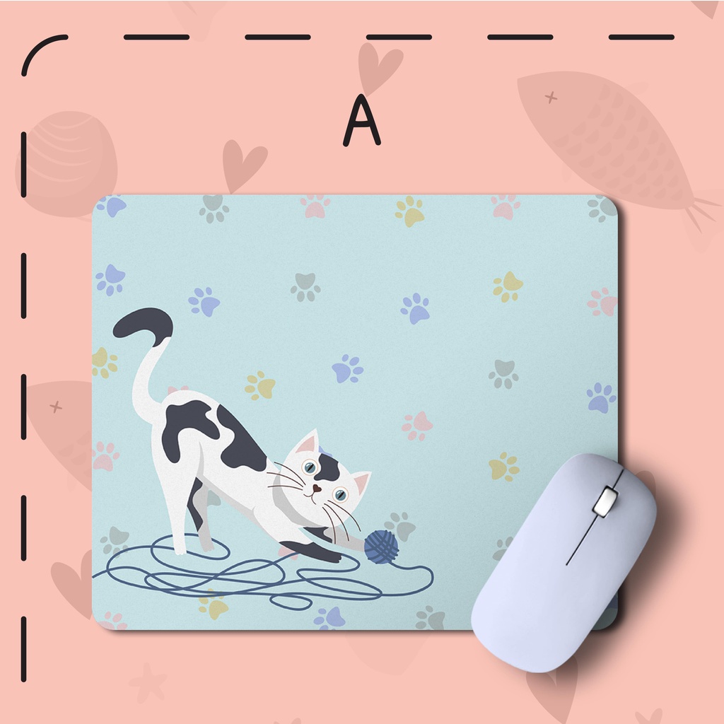 READY STOCK Mousepad Mouse Pad Gaming Antislip Motif Kucing Cat Animal Premium