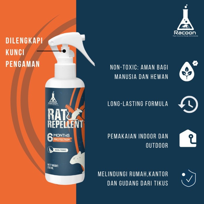 OBAT PENGUSIR TIKUS TIDAK BERACUN RAT REPELLENT SPRAY 250ml