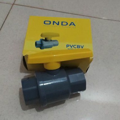 Ball Valve PVC ONDA 1 1/2" Stop Kran Gagang PVC 11/2" Stop Keran PVC BV