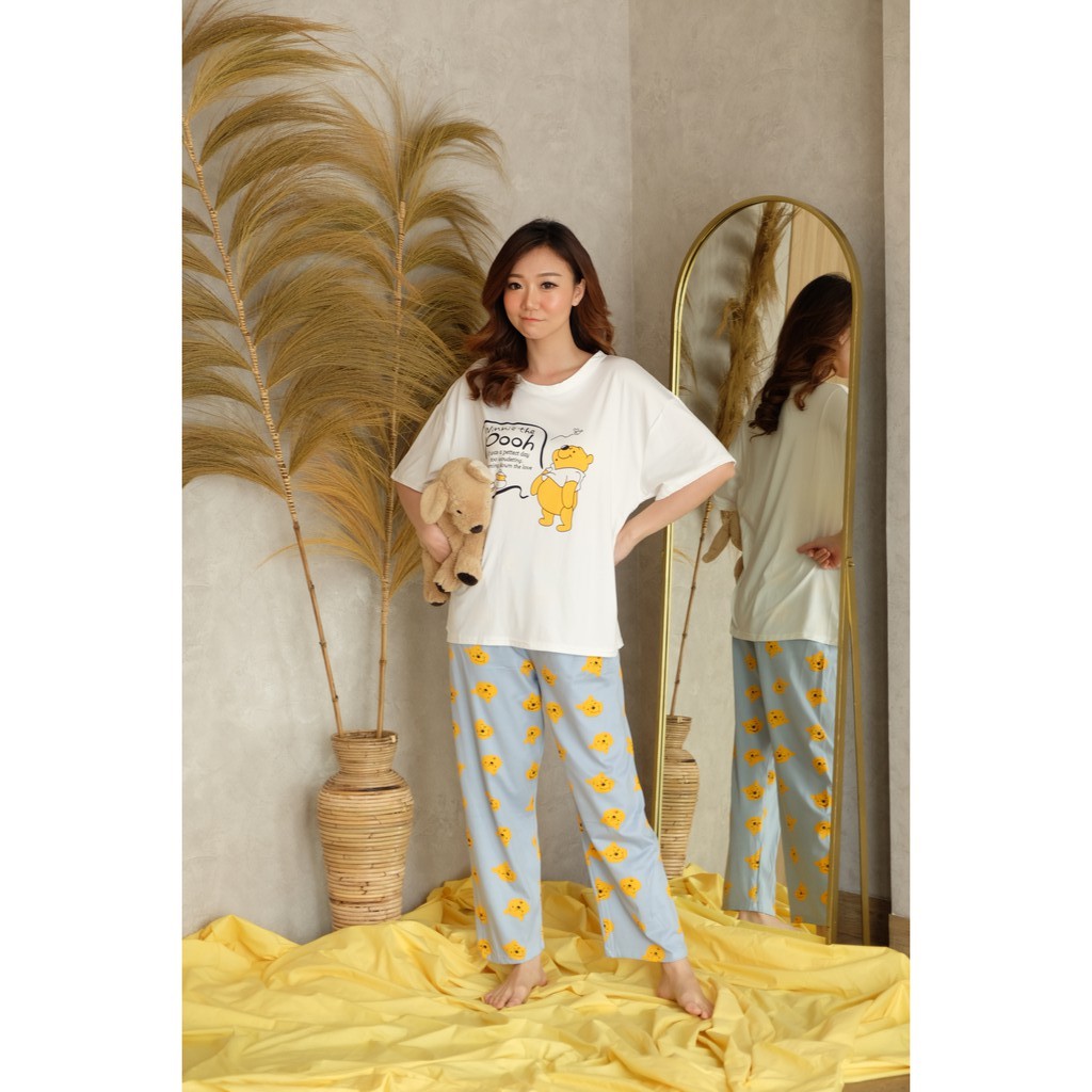 Tee Pajamas Set - Atasan Celana Baju Tidur Setelan Wanita