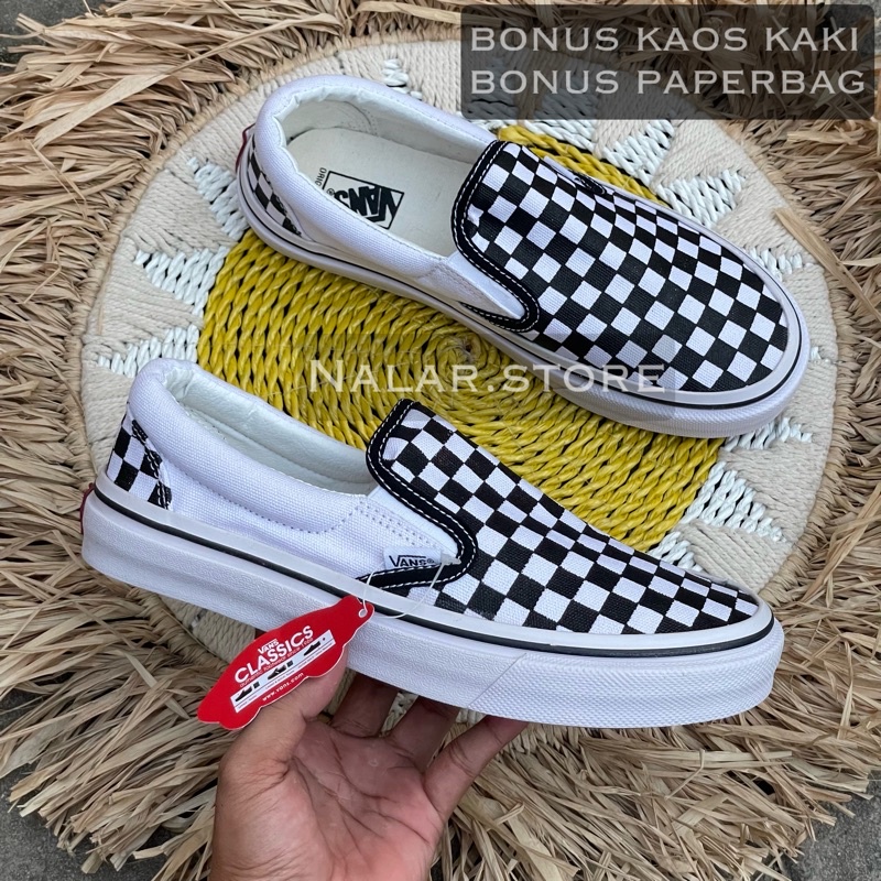 Vans Slip On Checkerboard Classic “premium quality” Pria Wanita