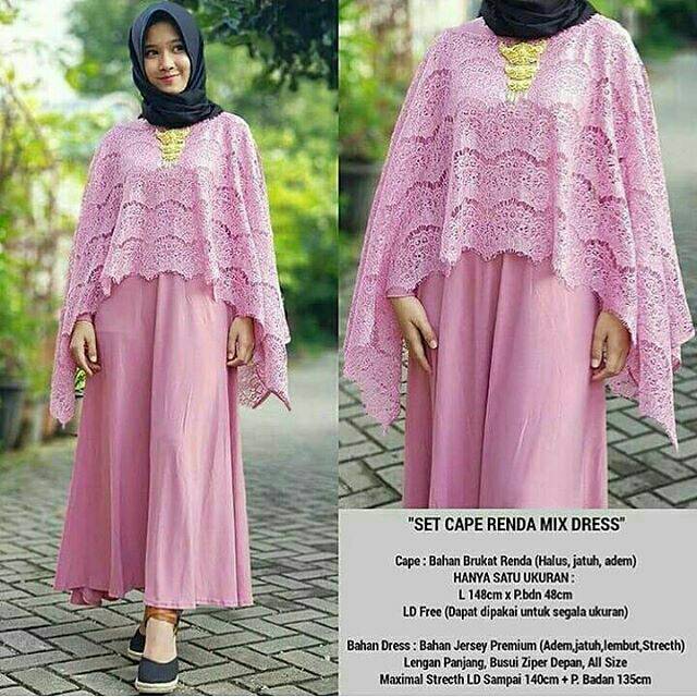 GAMIS CAPE BROKAT BIGSIZE