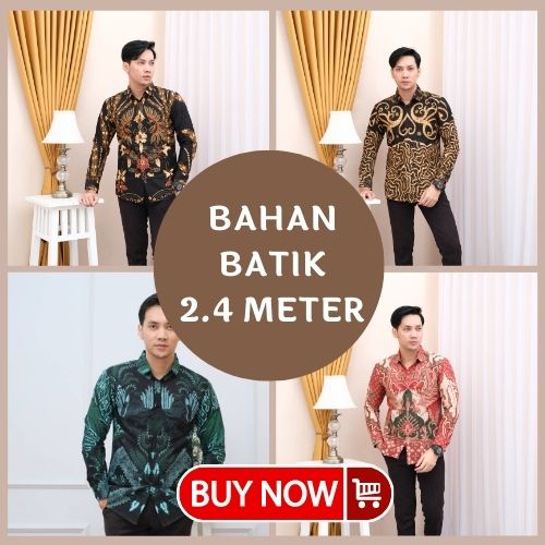 [BAHAN KAIN BATIK PRIA WANITA PANJANG 2.4 Meter]