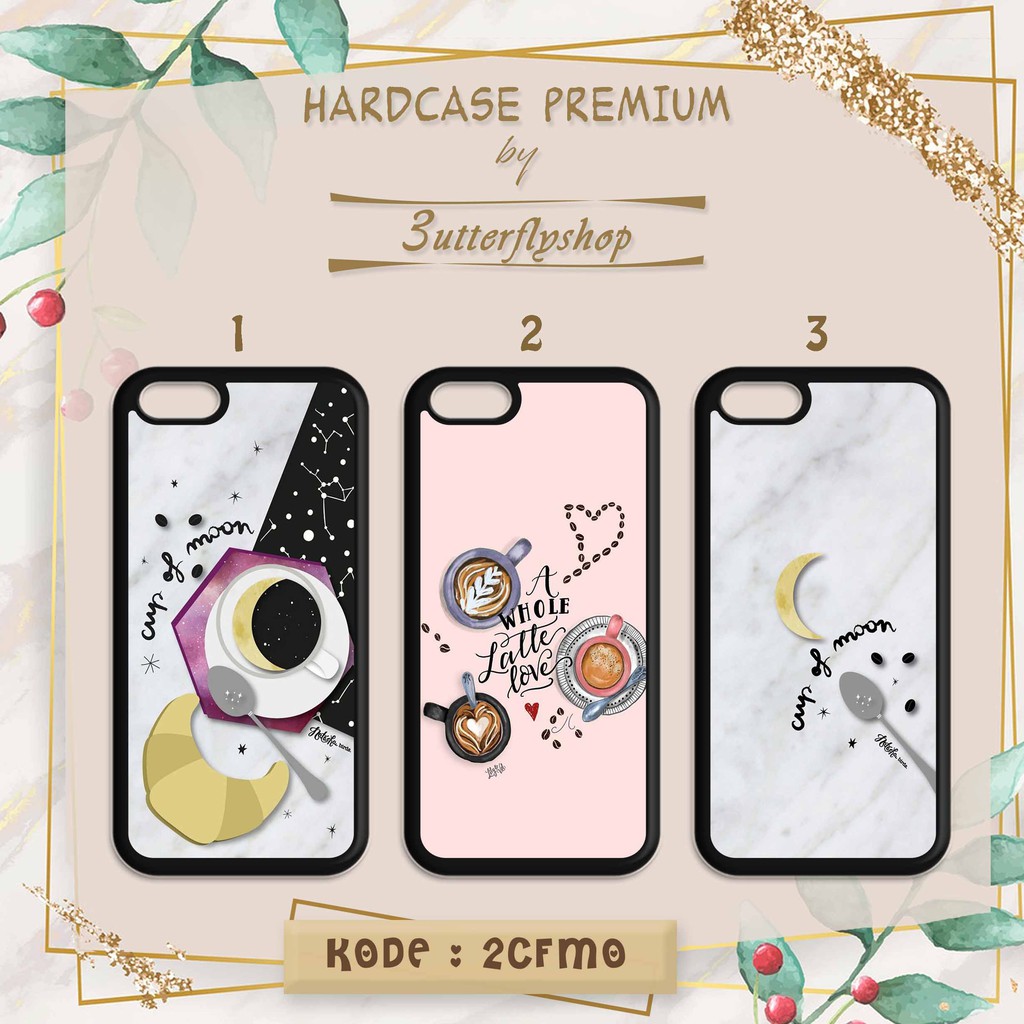 Hardcase Cup Of Moon casing case HP xiaomi samsung iphone oppo vivo realme redmi meizu