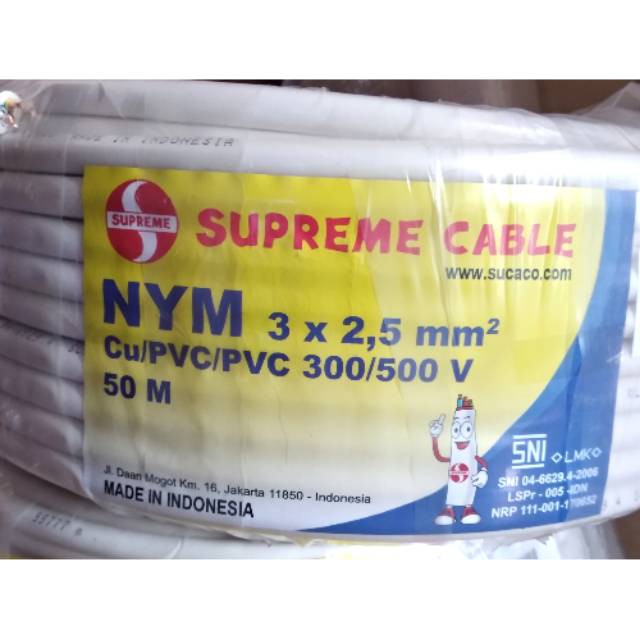 Kabel Supreme NYM 3 x 2.5 mm @ 5 meter