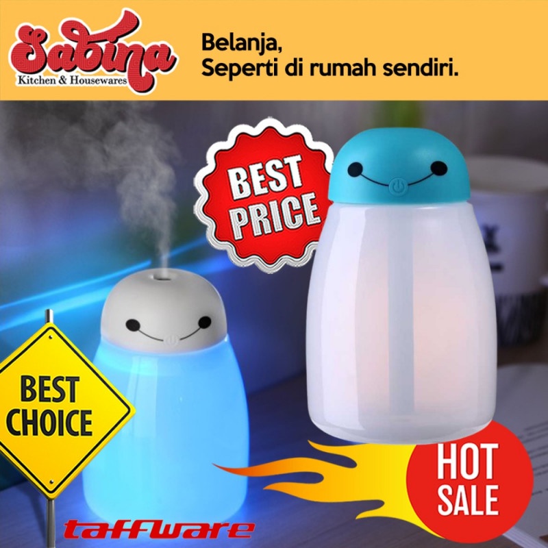 Humidifier Mini Aromatherapy Pelembab Udara RGB USB 400ml Model Baymax