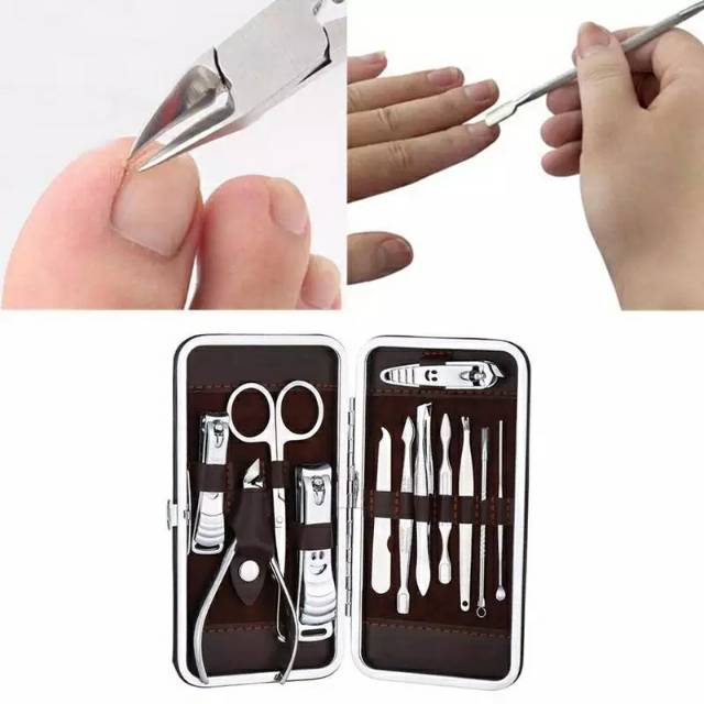 Nail Art Set Manicure Pedicure 12 PCS - Biutte.co - Gunting Kuku Menikur Pedikur Set Lengkap 12 in 1