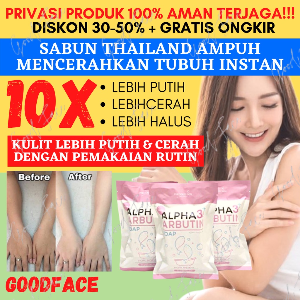 SABUN PEMUTIH BADAN ALPHA ARBUTIN SABUN BATANG MANDI 80GR - SABUN ALPHA ARBUTIN ORIGINAL