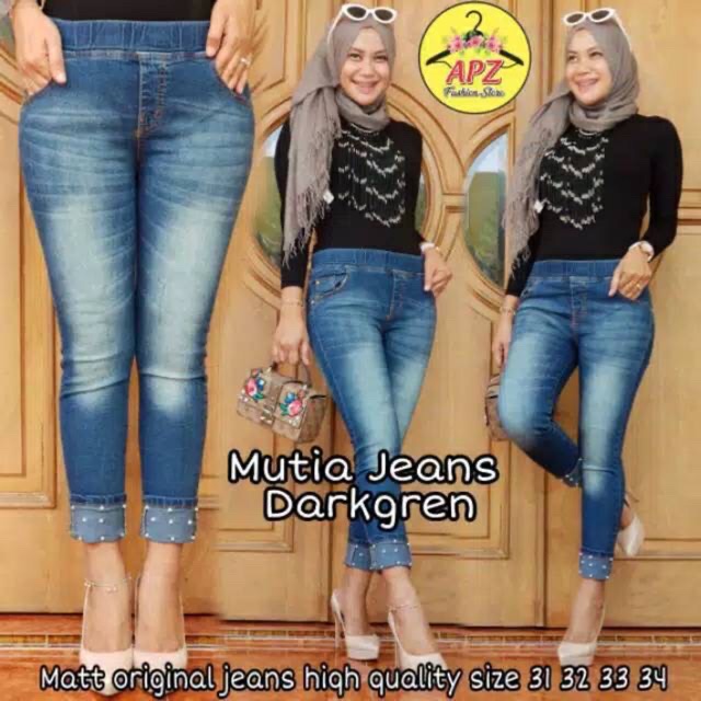 (28-42)MUTIA JEANS MUTIARA||JEGGING JEANS MUTIARA