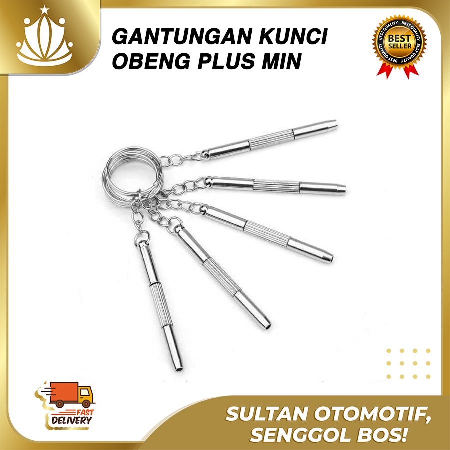 GANTUNGAN KUNCI Konci Obeng Plus minus kembang Keychain Reparasi TOP