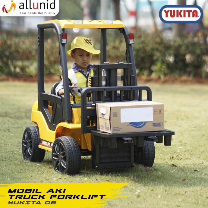 Mainan Mobil Aki FORKLIFT - YUKITA 08 - Kuning ---Termurah---